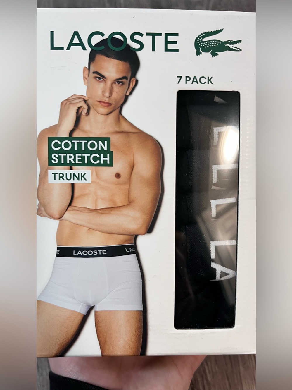 Lacoste Men’s Cotton Stretch Trunk - black (7 Pack) boxer briefs 🩲